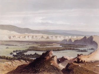 Jordânia, gravada por Eugene Ciceri (1813-1890);